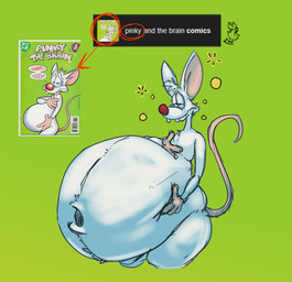 anthro belly big_belly bubble deep_navel dialogue fur half-closed_eyes hand_on_belly hand_on_chest male mouth_closed narrowed_eyes navel nude obese obese_anthro obese_male overbite overweight overweight_anthro overweight_male raised_tail red_nose solo speech_bubble standing tail teeth text white_body white_fur scudmum pinky_and_the_brain warner_brothers pinky_(warner_brothers) mammal mouse murid murine rodent 2025 colored colored_sketch digital_drawing_(artwork) digital_media_(artwork) english_text hi_res reference_image shaded sketch