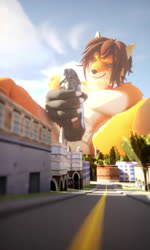 anthro big_muscles big_penis bodily_fluids city cum cum_flooding destruction ejaculation excessive_cum excessive_genital_fluids genital_fluids genitals giga_macro groan hyper hyper_cum low-angle_view macro male masturbation muscular muscular_male nude penile penile_masturbation penis solo rileyfoxxo sound_warning canid canine fox mammal 3:5 3d_(artwork) 3d_animation animated digital_media_(artwork) hi_res sound webm