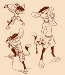 2024 animancer bottomwear breasts clothed clothing dipodid hi_res jerboa leg_warmers legwear luck_(animancer) luckymancer mammal melee_weapon nunchaku rodent shorts sketch small_breasts topless weapon