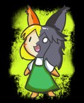 anthro bangs black_body black_ear black_eyes black_fur black_hair blonde_hair brown_body brown_ear brown_fur clothed clothed_anthro clothed_female clothing dress ear_tuft featureless_arms featureless_feet feet female female_anthro fur green_background green_clothing green_dress hair light medium_hair multicolored_body multicolored_fur multicolored_hair noseless open_mouth open_smile pink_tongue pupils shirt simple_background smile solo standing tongue topwear tuft two_tone_hair white_clothing white_pupils white_shirt white_topwear cookieboy011 drawn_to_life heather_(drawn_to_life) canid canine mammal raposa 2018 alpha_channel colored digital_drawing_(artwork) digital_media_(artwork) english_description full-length_portrait lighting low_res portrait shaded