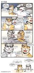 anthro arm_around_shoulders blush dialogue duo gesture hand_gesture hot_spring male one_eye_closed text thumbs_up water wink h155296 gym_pals myosotis_(gym_pals) pal_(gym_pals) felid mammal pantherine tiger comic english_text hi_res