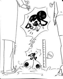 big_breasts bodily_fluids breasts female huge_breasts hyper hyper_breasts lactating micro milk shrinking shrunk size_transformation transformation inking liechi linda_(code-shark101) bear giant_panda mammal absurd_res black_and_white hi_res monochrome