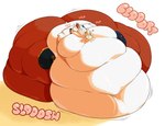 anthro blush duo eating eating_food fat_rolls heart_symbol huge_moobs immobile moobs morbidly_obese obese overweight solo_focus standing_on_another swallowing weight_gain sirmasterdufel nintendo pokemon alcremie cinderace generation_8_pokemon pokemon_(species) hi_res