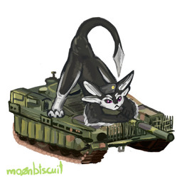 3_fingers 3_toes 4_ears ambiguous_gender anthro armored_vehicle ass_up beret beret_only black_body black_claws black_clothing black_feathers black_fur black_sclera black_tail black_toe_claws cannon claws clothing countershading digitigrade eyebrows feathered_wings feathers feet fingers fur green_text gun hat hat_only headgear headgear_only headwear headwear_only jack-o'_pose machine male military military_uniform mostly_nude mouth_closed multi_ear multicolored_body pose purple_eyes raised_tail ranged_weapon simple_background solo spreading tail tank_(vehicle) text toe_claws toes tracked_vehicle tuft uniform vehicle weapon white_background white_body white_feathers white_fur winged_arms wings moonbiscuit strv_103 fyr_(fenrir784) avali avian bird 1:1 2025 artist_name colored digital_drawing_(artwork) digital_media_(artwork) english_text meme shaded signature simple_shading