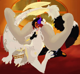 anthro blush blush_lines bodily_fluids breasts cheek_tuft claws covering covering_face cunnilingus curled_tail curling_toes duo ear_markings ear_piercing ear_ring ear_stud eye_scar eyeshadow facial_scar facial_tuft feet female female/female finger_claws fluffy fluffy_ears fluffy_hair fluffy_tail folded_ears folded_wings genital_fluids genitals hair head_wings hindpaw holding_partner horn leg_markings licking looking_pleasured makeup markings moan neck_tuft nipples oral paw_on_belly pawpads paws penetration piercing pleased_expression ring_piercing scar sex spread_legs spreading tail tail_markings tail_tuft tail_wings tongue tongue_out tongue_penetration tongue_piercing tuft unusual_anatomy unusual_tail unusual_wing_placement upside_down_cunnilingus vaginal vaginal_fluids vaginal_penetration vulva wings cloudy_hyena mythology lucy_(og_scorpio) velm_(aethygoob) ailurid dragon hybrid mammal mythological_creature mythological_scalie red_panda scalie splynter hi_res