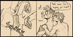 anthro butt_slap duo equid equine hi_res horse hybrid jojo_the_horse male male/male mammal o_the slap smack_(sound_effect) sol_(oc) valthelewdtino