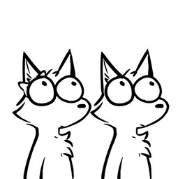 accessory anthro bow_ribbon cheek_tuft chest_tuft duo facial_tuft female hair_accessory hair_bow hair_ribbon male ribbons tuft wide_eyed astonarts ambiguous_species mammal 2026 black_and_white hi_res monochrome