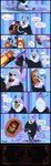 anthro arm_wrapping arm_wraps assisted_exposure begging begging_for_mercy belt bodily_fluids boots bottomwear broken_weapon cape clenched_teeth cloak clothing colorful_background cutting_clothing dangling dangling_legs death defeated dialogue duo eyes_closed facial_markings fangs fatal_vore footwear forced frown fur fuzzy green_eyes grey_body grey_fur grin gulp_(sound_effect) hat head_markings headgear headwear holding_another holding_object holding_weapon imminent_death imminent_digestion in_mouth internal larger_pred leg_wrap leg_wraps licking licking_lips licking_own_lips looking_at_another looking_down looking_up male male/male markings mask_(marking) neck_bulge nude open_mouth open_smile orange_body orange_fur pants pawpads poncho reaching red_eyes sadism saliva scared scruff_grab shoes sickle size_difference smile soft_vore speech_bubble standing swallowing teeth text tongue tongue_out torn_clothing undressing undressing_another vore weapon wrapped_arms wrapped_legs wraps damgo dreamworks puss_in_boots_(franchise) death_(puss_in_boots) puss_in_boots_(dreamworks) canid canine canis domestic_cat felid feline felis mammal tabby_cat wolf 2022 absurd_res comic english_text hi_res signature translated