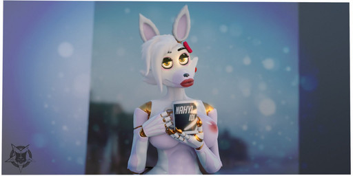 abs anthro big_breasts breasts container cup female glowing glowing_eyes hair head_bow holding_container holding_cup holding_mug holding_object looking_at_viewer machine mug nipples nude nude_anthro nude_female red_nipples smile smiling_at_viewer solo text white_body white_hair yellow_eyes vladoknoaz113 disembowell_(modeler) psychojohn2_(modeler) five_nights_at_freddy's five_nights_at_freddy's_2 scottgames mangle_(fnaf) animatronic canid canine fox mammal robot robot_anthro 2:1 3d_(artwork) broken_english digital_media_(artwork) english_text translated watermark