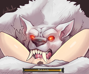 anthro anthro_focus arms_around_partner arms_around_waist biped bodily_fluids carnassials clitoris clothed clothed_female clothed_human clothing creepy creepy_face cunnilingus dominant dominant_anthro dominant_male duo faceless_character faceless_female faceless_human fangs female female_human female_on_anthro female_pov first_person_view fluffy fur fuzzy gameplay_mechanics genital_danger_play genitals glowing glowing_eyes grey_body grey_fur gui human_on_anthro human_pov interspecies licking long_fangs looking_at_viewer male male/female male_anthro male_focus male_on_human notched_ear nude nude_anthro nude_male open_mouth oral pubes pupils red_eyes saliva scary sex size_difference solo_focus spread_legs spreading teeth text tongue tongue_out vaginal vulva white_pupils lluisabadias blizzard_entertainment warcraft canid canine canis human mammal werecanid werecreature wolf worgen 2026 absurd_res digital_drawing_(artwork) digital_media_(artwork) english_text hi_res signature