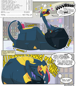 belly big_belly female huge_belly inside object_vore overweight solo speech_bubble text vore leheart nintendo pokemon generation_3_pokemon pokemon_(species) seviper 2026 absurd_res hi_res