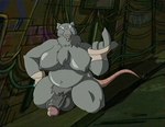 anthro balls belly big_balls big_moobs big_penis come_here genitals hand_on_hip hand_wraps male moobs overweight overweight_male penis slightly_muscular solo spread_legs spreading wraps possbooty teenage_mutant_ninja_turtles teenage_mutant_ninja_turtles_(2003) master_splinter humanoid mammal murid murine rat rodent hi_res