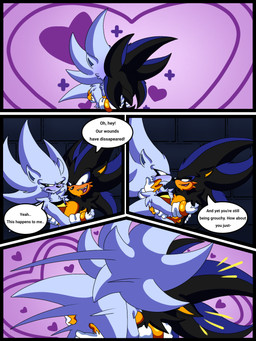 duo ease_and_release healing kissing male male/male nazo_the_hedgehog shocked text someweirdnut nazo_unleashed sega sonic_the_hedgehog_(series) nazo_(sonic) seelkadoom eulipotyphlan hedgehog mammal 3:4 comic english_text hi_res