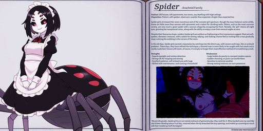areola breasts clothed clothing faceless_character faceless_male female fingers genitals hair looking_at_viewer maid_uniform male male/female nipples penis smile text uniform twistedscarlett60 animal_humanoid arachnid arachnid_humanoid arthropod arthropod_humanoid humanoid spider_humanoid 2026 digital_media_(artwork) english_text hi_res url