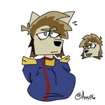 anthro blonde_hair blue_clothing blue_eyes breasts clothing female fur hair humor solo superhero superhero_costume yellow_body yellow_fur ayyyple the_boys_(series) homelander_(the_boys) canid canine fox mammal 1:1 hi_res