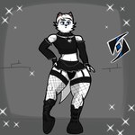 alternative_fashion anthro clothing femboy goth huge_hips legwear makeup male male/male pattern_clothing pattern_legwear pattern_stockings piercing solo stockings striped_clothing striped_legwear striped_stockings stripes wide_hips toby_mongobery toby_mongobery_munford canid canine canis domestic_dog husky mammal nordic_sled_dog spitz 1:1 absurd_res hi_res superabsurd_res