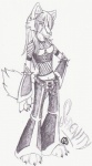 anthro female solo spikes tail hellgoddess canid canine canis mammal wolf hi_res