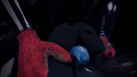 abs animal_genitalia animal_penis anthro anthro_on_anthro anthro_penetrated anthro_penetrating anthro_penetrating_anthro armwear balls black_latex blue_body blue_eyes blue_fur blue_penis brown_body brown_fur brown_sheath canine_genitalia canine_penis claws clothed clothing cozy digit_ring duo erection feet foot_fetish foot_focus foot_play footjob fur genitals glistening glistening_body hair jewelry knot latex latex_armwear latex_clothing latex_legwear latex_room latex_skinsuit legwear lying male male/male male_penetrated male_penetrating male_penetrating_male multicolored_body multicolored_fur multicolored_hair muscular muscular_male oral oral_penetration padded_room paw_job pawpads paws penetration penile penile_penetration penis penis_in_mouth red_body red_fur reflection ring sex sheath skinsuit tail throbbing throbbing_knot tight_clothing toe_claws toe_ring toes khaishin isaacjexo khaishin_(character) jex rexouium 16:9 3d_(artwork) 3d_animation animated digital_media_(artwork) hi_res long_playtime sound video widescreen