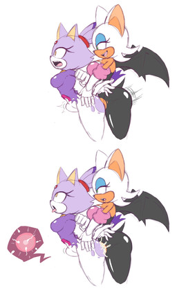 abdominal_bulge ahegao anthro bottomwear clothing coat duo eyeshadow female forehead_gem fur gem green_eyes gynomorph gynomorph/female hair impregnation intersex intersex/female looking_pleasured makeup membrane_(anatomy) membranous_wings orange_eyes ovum pants ponytail purple_body sex sperm_cell tail tan_body topwear torn_clothing white_body white_fur wings themilkman sega sonic_the_hedgehog_(series) blaze_the_cat rouge_the_bat domestic_cat eulipotyphlan felid feline felis hedgehog mammal absurd_res hi_res