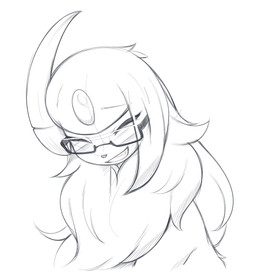 ambiguous_gender clenched_teeth eyes_closed eyewear feral front_view fur glasses horn simple_background smile solo teeth white_background zinfyu nintendo pokemon lute_(zinfyu) absol generation_3_pokemon pokemon_(species) 2025 digital_drawing_(artwork) digital_media_(artwork) hi_res female_(lore)