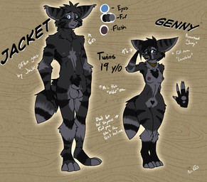 animal_genitalia anthro balls collar collar_only female fully_sheathed genitals jewelry male melanistic nude nude_anthro nude_female nude_male sheath solo vulva acev ratchet_and_clank sony_corporation sony_interactive_entertainment lombax mammal absurd_res hi_res model_sheet brother_(lore) brother_and_sister_(lore) sibling_(lore) sister_(lore) twins_(lore)