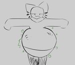 2023 :3 ambiguous_anthro ambiguous_gender ambiguous_pred ambiguous_prey anthro anthro_pred belly big_belly biped closed_smile clothed clothed_ambiguous clothed_anthro clothing digestion digital_drawing_(artwork) digital_media_(artwork) domestic_cat ears_up emily_(tcsrjx) english_description felid feline felis female_(lore) floating_whiskers front_view fully_inside grey_background half-closed_eyes hand_imprint hi_res huge_belly imprint legs_together legwear long_sleeves looking_at_viewer mammal monotone_background mouth_closed narrowed_eyes portrait prick_ears same_size_vore simple_background sketch sleeves_past_wrists smile smiling_at_viewer smirk smirking_at_viewer soft_vore solo standing sweater t-pose tcsrjx thigh_highs three-quarter_portrait tight_clothing tight_sweater tight_topwear topwear unseen_prey vore