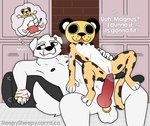 anal anal_penetration animal_genitalia animal_penis anthro anthro_on_anthro anthro_penetrated anthro_penetrating anthro_penetrating_anthro balls big_penis canine_genitalia canine_penis duo ear_piercing erection extreme_penetration fangs female female_penetrated fleshlight_position floppy_ears fur furgonomics furry-specific_piercing genital_piercing genitals humanoid_pussy interspecies it'll_never_fit knot knotted_penis large_penetration larger_male male male/female male_penetrating male_penetrating_female mascot_costume mask nude nude_female on_bottom on_top pasties penetration penile penile_penetration penis penis_in_ass piercing reverse_cowgirl_position sex shallow_penetration sheath sheath_piercing size_difference smaller_female smile teeth text vulva wearing_mask white_body white_fur yellow_body yellow_fur sleepysheepy17 opie_(sleepysheepy17) canid canine canis cheetah domestic_dog felid feline mammal absurd_res english_text hi_res
