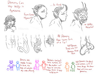 2_tails ambiguous_gender antennae_(anatomy) black_hair curly_hair duo eyes_closed feathered_tail feathers female fur group hair horn implied_pregnancy male multi_eye multi_tail pointy_ears red_text scut_tail short_tail simple_background solo tail tail_mouth text unusual_anatomy unusual_tail white_background puppetmaster13uwu demon_slayer kimetsu_no_yaiba muzan_kibutsuji demon horned_humanoid human humanoid mammal tailed_humanoid sketch