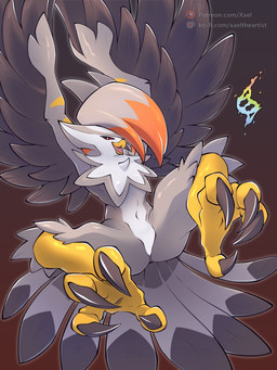 abs anthro beak claws male open_beak open_mouth solo toe_claws wings conditional_dnp xael_the_artist nintendo pokemon pokemon_legends_z-a avian generation_9_pokemon mega_evolution mega_staraptor pokemon_(species) 3:4 absurd_res hi_res