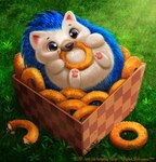 blue_body blue_fur box container detailed_food eating feral food fur grass green_eyes humor looking_at_viewer male onion_rings pawpads plant slightly_chubby solo tan_body tan_fur text piper_thibodeau sega sonic_the_hedgehog_(series) sonic_the_hedgehog eulipotyphlan hedgehog mammal 2022 detailed digital_media_(artwork) digital_painting_(artwork) english_text