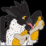 beak feathered_wings feathers feet licking solo talons telegram_sticker toes tongue tongue_out toony white_body wings yellow_eyes symrea mythology avian gryphon mythological_avian mythological_creature 1:1 alpha_channel