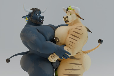 5_fingers animal_genitalia animal_penis anthro barbell_piercing belly belly_press blue_body brown_hair digit_ring duo ear_piercing ear_tag equine_genitalia equine_penis facial_piercing fin fingers genitals gold_piercing green_eyes hair half-erect horn jewelry male male/male markings moob_squish moobs mottled nipple_barbell nipple_piercing nipples nose_piercing nose_ring nude pec_frottage pecs pecs_frottage penis piercing pseudo_hair ring ring_piercing tail tan_body tentacle_hair tentacles thick_thighs wedding_ring 13254 codans_(modeler) codan odis_(codans) aquatic bovid bovine cattle fish hybrid mammal requiem_shark shark tiger_shark 3:2 3d_(artwork) digital_media_(artwork) hi_res