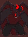 anthro bulge clothing male pinned pinning_down shirtless shirtless_male solo tail valorkoa mythology dragon mythological_creature mythological_scalie scalie absurd_res hi_res