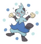 3_fingers 3_toes ambiguous_gender anthro black_body black_eyes black_fur blue_body blue_fur blush feet fingers fur serious shell simple_background solo tail throwing_object toes tongue tongue_out fuyugaki15 nintendo pokemon dewott generation_5_pokemon pokemon_(species) 2020 hi_res