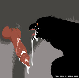 ambiguous_gender animal_genitalia animal_penis balls beak beak_fetish beak_play beak_sex beakjob bodily_fluids canine_genitalia canine_penis cum cum_in_mouth cum_inside duo erection fellatio feral feral_on_feral genital_fluids genitals interspecies knot knotted_penis male oral penile penis sex einin avian bird corvid oscine passerine hi_res