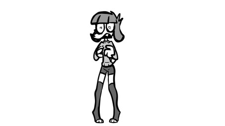4_fingers anthro bangs bottomwear butt butt_focus buttplug buttplug_vibrator camel_toe clothing cute_fangs dipstick_tail fangs feet female fingers flat_chested floppy_ears fur grey_bottomwear grey_clothing grey_ears grey_eyelids grey_hair grey_legwear grey_shirt grey_shorts grey_stockings grey_sweater grey_tail_tip grey_topwear hair heart_eyes heart_symbol hindpaw hotpants implied_orgasm legwear markings narrow_hips overstimulation paws plug_(sex_toy) sex_toy sex_toy_under_clothing shaking shirt shorts simple_background slim slim_female snout solo spandex spandex_shorts spats stockings sweater tail tail_markings tail_motion tailwag teeth thigh_highs thin_calves thin_legs tight_bottomwear tight_clothing tight_shorts toeless toes toony topwear twitching vibrator vibrator_under_clothing white_background white_body white_fur somemf fifi_(somemf) canid canine canis domestic_dog mammal poodle 16:9 2d_animation animated frame_by_frame hi_res no_sound short_playtime webm widescreen