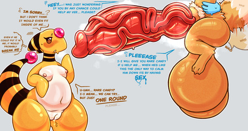 anthro balls belly big_balls big_belly big_penis blush bodily_fluids breasts duo female feral fluffy fluffy_tail freckled_balls freckled_legs freckles genitals huge_balls huge_penis hyper hyper_balls hyper_genitalia hyper_penis in_heat it'll_never_fit long_tail male male/female nipples penis pubes small_breasts sphere steamy_penis steamy_vulva sweat sweaty_balls sweaty_genitalia sweaty_legs sweaty_penis sweaty_thighs tail text vein veiny_penis vulva wide_hips kixly nintendo pokemon ampharos eevee generation_1_pokemon generation_2_pokemon pokemon_(species) absurd_res english_text hi_res