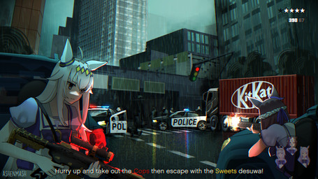 ambiguous_gender ambiguous_human ar-15 armored_vehicle asian_clothing assault_rifle bottomwear broken_glass broken_window brown_hair car character_select city clothed clothing duo_focus east_asian_clothing female female_humanoid glass group gui gun hair heavy_truck holding_gun holding_object holding_ranged_weapon holding_rifle holding_weapon horse_ears japanese_clothing japanese_school_uniform machine male outside police police_car police_vehicle raining ranged_weapon rifle road school_uniform semi-trailer_truck serafuku shipping_container shootout skirt text traffic_light truck uniform vehicle weapon white_hair ashenmash cygames grand_theft_auto grand_theft_auto_v kitkat rockstar_games uma_musume_pretty_derby mejiro_mcqueen_(pretty_derby) oguri_cap_(pretty_derby) special_week_(pretty_derby) animal_humanoid equid equid_humanoid equine equine_humanoid horse_humanoid human humanoid mammal mammal_humanoid 16:9 2026 absurd_res digital_media_(artwork) english_text hi_res widescreen