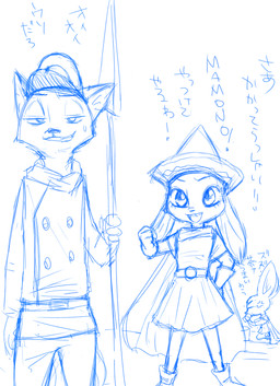 anthro belt bodily_fluids bottomwear buckteeth clothed clothing cross-popping_vein ears_down eyelashes female female_anthro fur glistening glistening_eyes group hat headgear headwear holding_melee_weapon holding_object holding_polearm holding_spear holding_weapon long_ears male male_anthro melee_weapon open_mouth open_smile pants pivoted_ears polearm skirt smile spear sweat sweatdrop teeth text trio weapon sou disney zootopia finnick_(zootopia) judy_hopps nick_wilde canid canine european_rabbit fennec_fox fox lagomorph leporid mammal oryctolagus rabbit red_fox true_fox blue_and_white japanese_text monochrome translation_request