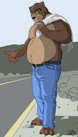 barefoot bear belly belt chub chubby cute dragonslash fluffy hairy hitch-hiker hitch-hiking invalid_background invalid_tag jeans masculine overweight paws pecs road sweat thumb topless
Rating: Safe
Score: 2
User: Albi
Date: March 06, 2014