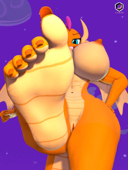 5_toes anthro big_breasts big_butt big_feet breasts butt feet female foot_fetish foot_focus genitals humanoid_feet macro macro_anthro macro_female plantigrade solo spread_wings tail toes vulva wide_hips wings lucy_moon friendship_is_magic hasbro my_little_pony mythology smolder_(mlp) dragon mythological_creature mythological_scalie scalie 3:4 3d_(artwork) absurd_res digital_media_(artwork) hi_res