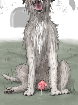 4_toes anatomically_correct anatomically_correct_genitalia anatomically_correct_penis animal_genitalia animal_penis balls black_lips bodily_fluids breath canine_genitalia canine_penis dominant dominant_feral dominant_male dripping faceless_character fangs_bared feet feral front_view fur gate genital_fluids genitals grass_field grey_body grey_fur heart_symbol knot knotted_penis leaking_precum lips long_fur low-angle_view male male_feral naughty_face open_mouth outside pawpads penis precum precum_drip precum_on_ground precum_squirt precum_string presenting presenting_penis realistic_feral realistic_penis_size saliva saliva_drip saliva_on_tongue saliva_string sitting smile solo steam tail tail_motion tailwag toes tongue tongue_out toony tuft wall_(structure) white_body white_fur hotdogmeat fear_and_hunger jaggedjaw_(fear_and_hunger) canid canine canis domestic_dog hunting_dog irish_wolfhound mammal sighthound 2026 3:4 absurd_res digital_media_(artwork) hi_res