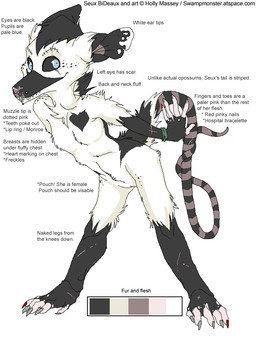 anthro black_markings blue_eyes claws female fur goth holly_massey mammal markings marsupial model_sheet nude opossum pouch seux solo stripes virginia_opossum white_fur
Rating: Questionable
Score: 0
User: The Dog In Your Guitar
Date: April 07, 2007 anthro black_markings blue_eyes claws female fur goth holly_massey mammal markings marsupial model_sheet nude opossum pouch seux solo stripes virginia_opossum white_fur
Rating: Questionable
Score: 0
User: The Dog In Your Guitar
Date: April 07, 2007