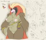 anthro anthrofied biped breasts female genitals nipples nude pokemorph pussy solo wings zerofox1000 nintendo pokemon den_(zerofox1000) maya_del_phox millie_p_geot avian canid canine delphox generation_1_pokemon generation_6_pokemon mammal mega_evolution mega_lucario pidgeot pokemon_(species) 2016