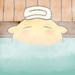 blush eyebrows female not_furry orange_body sauna solo steam towel towel_on_head yellow_body linkzzz league_of_legends riot_games teamfight_tactics tencent sauna_sprite ghost spirit 1:1 hi_res