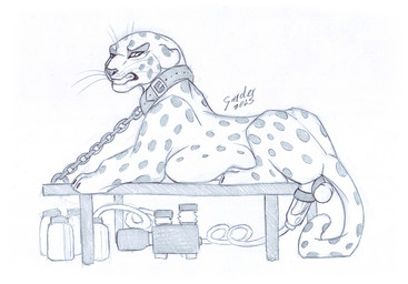animal_genitalia animal_penis ball_ring balls bdsm bodily_fluids bound butt chain chained clenched_teeth collar cum erection feline_genitalia feline_penis feral forced fur furniture genital_fluids genitals machine male markings milking_cum milking_machine narrowed_eyes on_table penile penis penis_milking penis_milking_machine quadruped questionable_consent restrained restraints saliva sheath simple_background slim solo spots spotted_body spotted_fur table tail teeth whiskers gard3r cheetah felid feline mammal 2025 graphite_(artwork) monochrome signature traditional_media_(artwork)