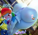 anthro blue_body blue_skin blush dialogue female outside patreon_logo solo tongue tongue_out voluptuous_female wings wonderbolts_uniform conditional_dnp snuddy friendship_is_magic hasbro my_little_pony mythology patreon rainbow_dash_(mlp) equid equine mammal mythological_creature mythological_equine pegasus 3d_(artwork) blender_(artwork) digital_media_(artwork) hi_res