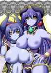 amber_eyes big_breasts blue_body blue_skin breasts duo ear_piercing female heart_symbol horn jewelry navel nipples not_furry piercing ring 8000 shinrabanshou asmodeus_(shinrabanshou) astaroth demon daughter_(lore) mother_(lore) mother_and_child_(lore) mother_and_daughter_(lore) parent_(lore) parent_and_child_(lore) parent_and_daughter_(lore)