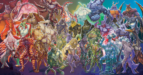 2_toes 3_heads 3_toes 5_fingers 6_arms abs antennae_(anatomy) anthro antlers balls beak big_muscles big_penis blood bodily_fluids casual_nudity digitigrade erection exercise fantasy feet fingers genitals glans group highland_bison hooves horn huge_muscles huge_penis larger_anthro larger_male male male/male multi_arm multi_head multi_limb muscular nude nude_anthro nude_male pecs penis penis_size_difference polar_panda pubes sabertooth_crocodile size_difference skeletal_slime slime smaller_anthro smaller_male sockeye standing teeth toes weightlifting weretober2025 wings workout lycanimation european_mythology greek_mythology mythology weretober alligator alligatorid amur_carp arachnid araneomorph arthropod avian bat bear bee bird bison bovid bovine canid canine canis caridean_shrimp carp carpenter_bee carpet_shark cattle chimera crocodile crocodilian crustacean cyprinid cypriniform decapod deer dinosaur dragon eastern_dragon equid equine felid fish flying_fox galliform giant_panda gnoll grouse gryphon gulonine hare hellcat hippogriff hybrid hyena hymenopteran insect koi komodo_dragon lagomorph leporid liger lizard malacostracan mammal marine megabat megatherium monitor_lizard moose mouse murid murine mustelid musteline mythological_avian mythological_bird mythological_canine mythological_creature mythological_equine mythological_firebird mythological_scalie new_world_deer pantherine penguin phasianid phoenix pistol_shrimp polar_bear prehistoric_species ptarmigan rabbit rat reptile rhinoceros rodent salmon salmonid_(fish) scalie shark shrimp snake spider suid suine sus_(pig) tiger typical_carp unicorn ursine werecanid werecanine werecreature werewolf western_dragon whale_shark wild_boar wolf wolf_spider wolpertinger wolverine woolly_rhinoceros absurd_res hi_res