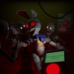 alpha_s.t.a.f.f_bot_(fnaf) ambiguous_gender areola arms_held being_watched blue_bow_tie bow_(feature) bow_in_front bow_tie breasts buckteeth bunny_costume clothing costume exposed_breasts female female/ambiguous first_person_view fursuit glowing glowing_eyes group hand_on_hip looking_at_another machine nipples questionable_consent red_eyes technology teeth torn_clothing torn_fabric vandalism g0g0g0g0g0g five_nights_at_freddy's five_nights_at_freddy's:_security_breach scottgames steel_wool_studios glamrock_chica s.t.a.f.f._bot_(fnaf) vanny_(fnaf) human lagomorph leporid mammal rabbit robot 2022 3d_(artwork) absurd_res blender_(artwork) digital_media_(artwork) hi_res